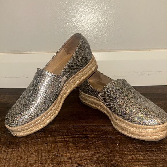 Metallic platform espadrilles. Naturalizer comfort women size 10 - Picture 1 of 4